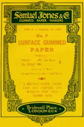 Advertentie van Samuel Jones & Company Gummed Paper Makers, 1919