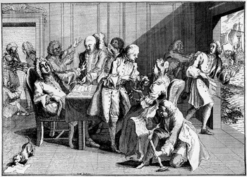 Satire op Walpole, 1738, 1910
