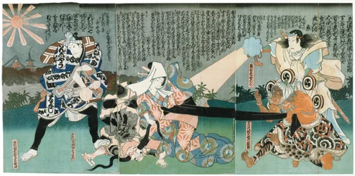Scène in het Kabuki-theater