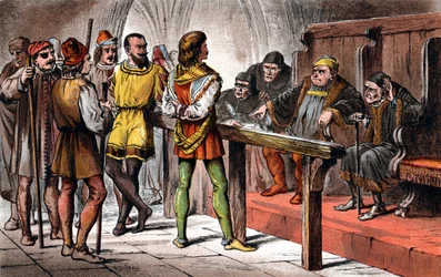 Scène uit Shakespeares Veel Gedoe om Niets, 1856-1858