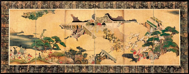 Scènes uit Het verhaal van Genji Genji monogatari, 17e eeuw