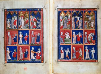Scènes uit het leven van Christus, en dokters met patiënten
