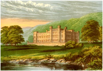 Scone Palace, Perthshire, Schotland, huis van de Graaf van Mansfield, c1880
