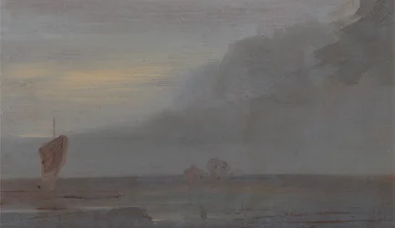 Zeegezicht met boten: Avond, ca. 1815
