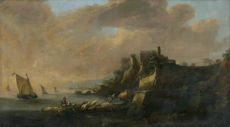 Zeegezicht met een kasteel