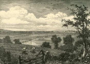 Sedgemoor, vanuit Middlezoy, 1898.