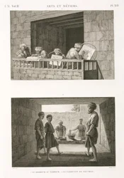 Borduren en viltmaken, Egypte, ca. 1798