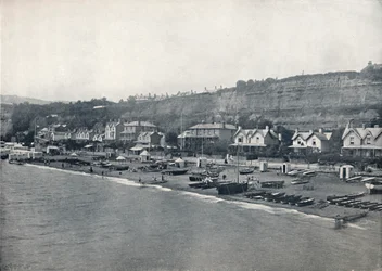 Shanklin - Uitzicht op het strand en de hoogten