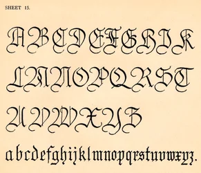 Blad 15, uit een portfolio van alfabetten, 1929
