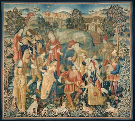 Herders in een rondedans, rond 1500