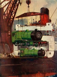 Verzending van locomotieven, ca. 1930
