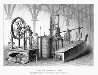 Siebe en Harrisons gepatenteerde ijsmachine, 1862