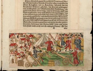 Belegering van Reval door de Russen in 1578. Uit Johann Jakob Wicks Sammlung von Nachrichten