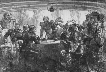 Ondertekening van het Verdrag van Nanking, ca. 1880