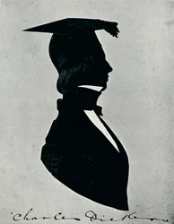 Silhouetportret van Charles Dickens, c1840s
