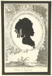 Silhouetportret van Natalia Kirillovna Zagryazyskaya née Razumovskaya 1747-1837, 1777-1782