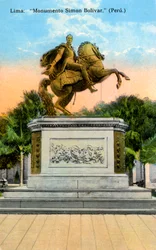 Simon Bolivar monument, Lima, Peru, begin 20e eeuw