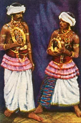 Singalese duivelsdansers uit Ceylon, ca. 1928
