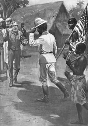 Sir Henry Morton Stanley ontmoet David Livingstone, Afrika, 1871