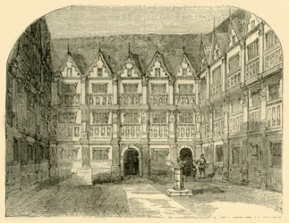 Huis van Sir Thomas Gresham in Bishopsgate Street, ca. 1872