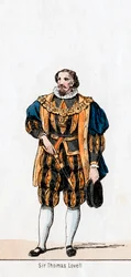 Sir Thomas Lovell, kostuumontwerp voor Shakespeares toneelstuk, Henry VIII, 19e eeuw
