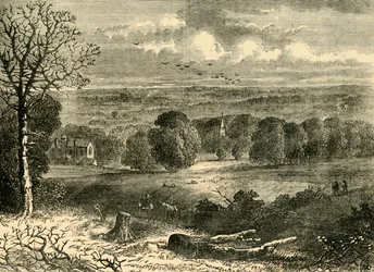 Locatie van het Crystal Palace in 1852, ca. 1878