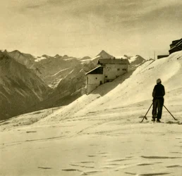 Skiën op de Schmittenhöhe, Oostenrijk, ca. 1935