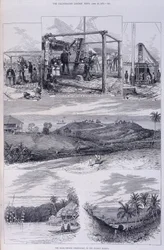 Zonsverduisteringsobservatorium, Nicobar-eilanden, ca. 1875