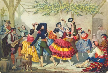 Spaanse dansers, midden 19e eeuw
