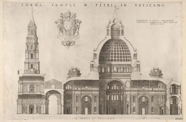 Speculum Romanae Magnificentiae: Ontwerp voor de Basiliek van St. Pieter in het Vaticaan, 1514