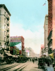 Spring Street, Los Angeles, Californië, VS, c1900s