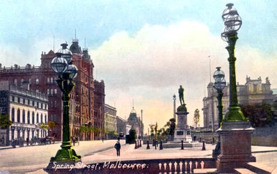 Spring Street, Melbourne, Australië, 1912