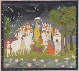Sri Krsna met de fluit, ca. 1790-1800