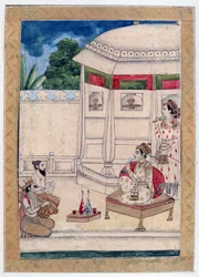 Sri Raga, Ragamala Album, School van Rajasthan, 19e eeuw