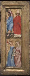 St. Christoffel en St. Erasmus, St. Barbara en een andere vrouwelijke heilige, c. 1424
