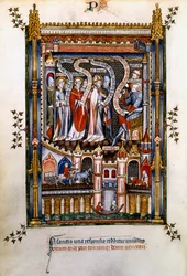 St Denis, St Rusticus en St Eleutherius voor Sisinnius, 1317