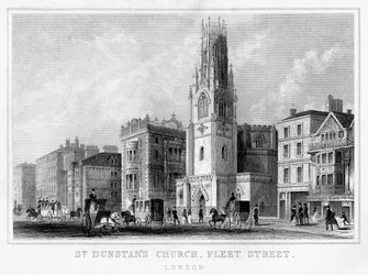 St Dunstans Kerk, Fleet Street, City of London, 19e eeuw