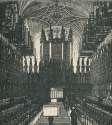 St. Georges Kapel: Het koor, kijkend naar het westen, 1895