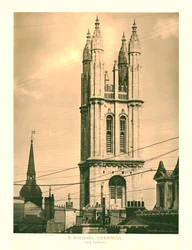 St. Michael, Cornhill, de toren, midden-late 19e eeuw