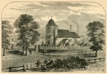 St. Pancras Kerk in 1820, ca. 1876