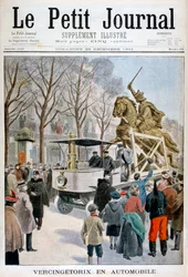 Standbeeld van Vercingetorix in transport, Frankrijk 1901
