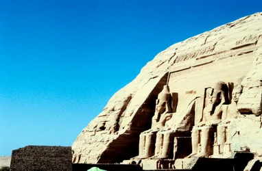 Beelden van Ramses II, uit Abu Simbel, Egypte, vroege 13e eeuw v.Chr.