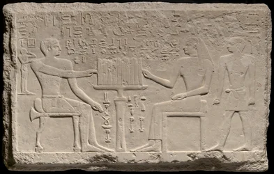Stèle van Thenti en Nefert, Egypte, Oude Koninkrijk, midden Dynastie 4