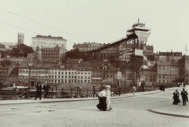 Stockholm, Zweden. Katarinahissen. Rond 1900