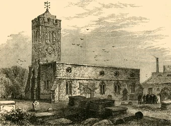 Stoke Newington Kerk, 1750, c. 1876