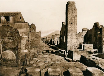 Strada Stabiana, Pompeii, Italië, ca. 1900s