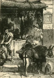 Straatscène in Pompeii, 1890
