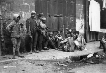 Straatscène, Beiroet, Libanon, ca. 1920s-1930s