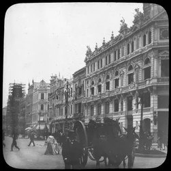 Straatscène, Rio de Janeiro, Brazilië, eind 19e of begin 20e eeuw