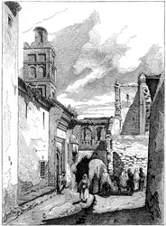Straatbeeld in Tlemcen, Algerije, c1890